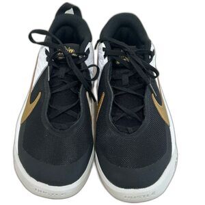 Nike Sneakers Youth Size 7 Black Gold White HustleDX SU-21 LNWOT